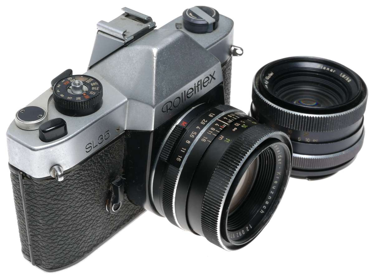 Rollei SL 35 old film camera with 2 lenses outfit