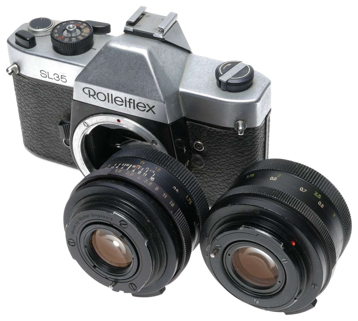 Rollei SL 35 old film camera with 2 lenses outfit