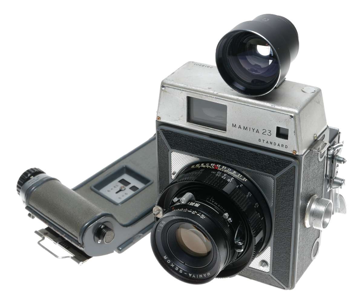 6x9 Mamiya-Press 23 vintage film camera set 3.5/100mm lens grip finder