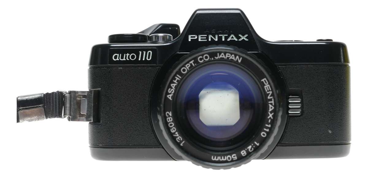 Pentax Auto 110 Sub miniature film camera set 3 lenses flash case