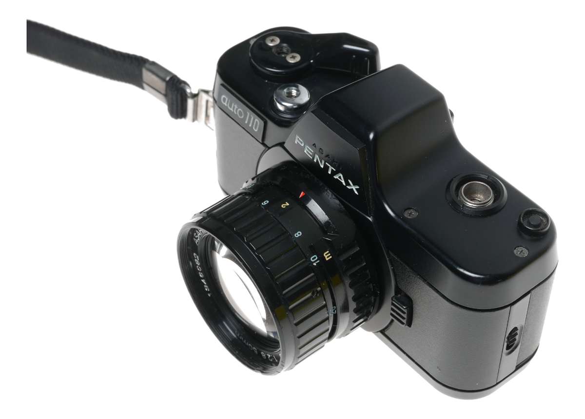 Pentax Auto 110 Sub miniature film camera set 3 lenses flash case