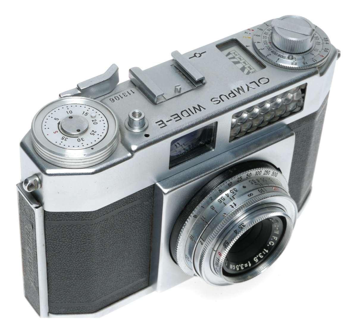 Olympus Wide-E Film 35mm Viewfinder Camera D.Zuiko-W F.C. 1:3.5 f-3.5cm
