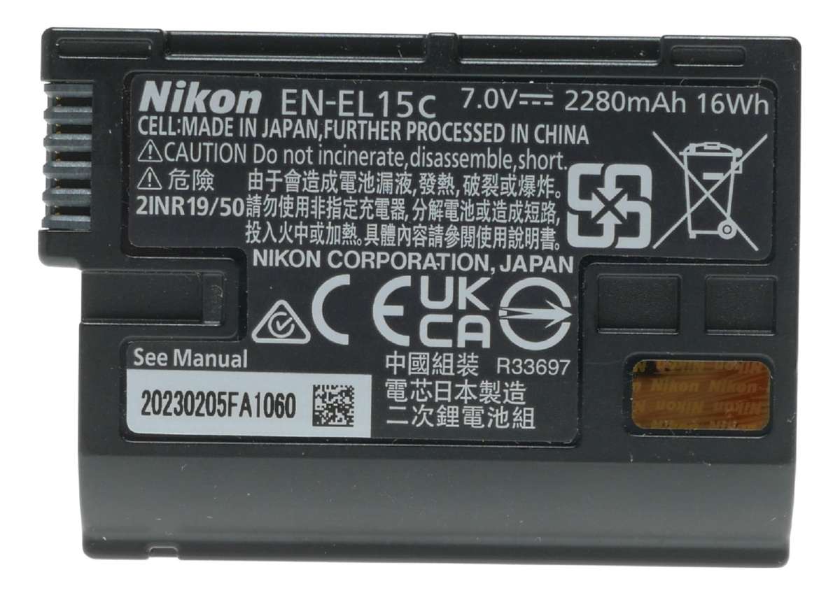 Nikon EN-EL15c Battery Genuine OEM 7.0V 2280mAh Li-ion