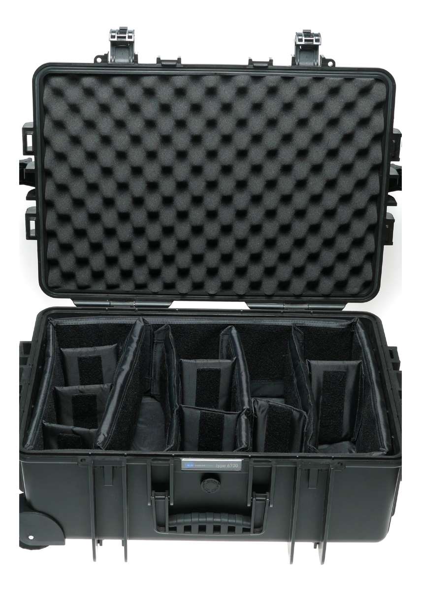 B&W Type 6700 Hard Case Wheeled Waterproof Dustproof Black