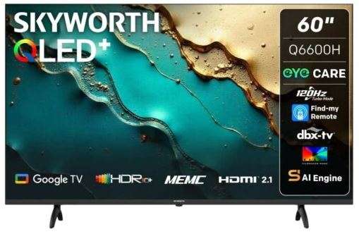 Skyworth 60 Inch QLED Google 4k UHD TV