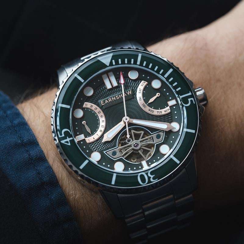 LOOK!! rip: R14,200.00 THOMAS EARNSHAW JERVIS DUAL RETROGRADE CALENDAR AUTOMATIC OPEN HEART Watch