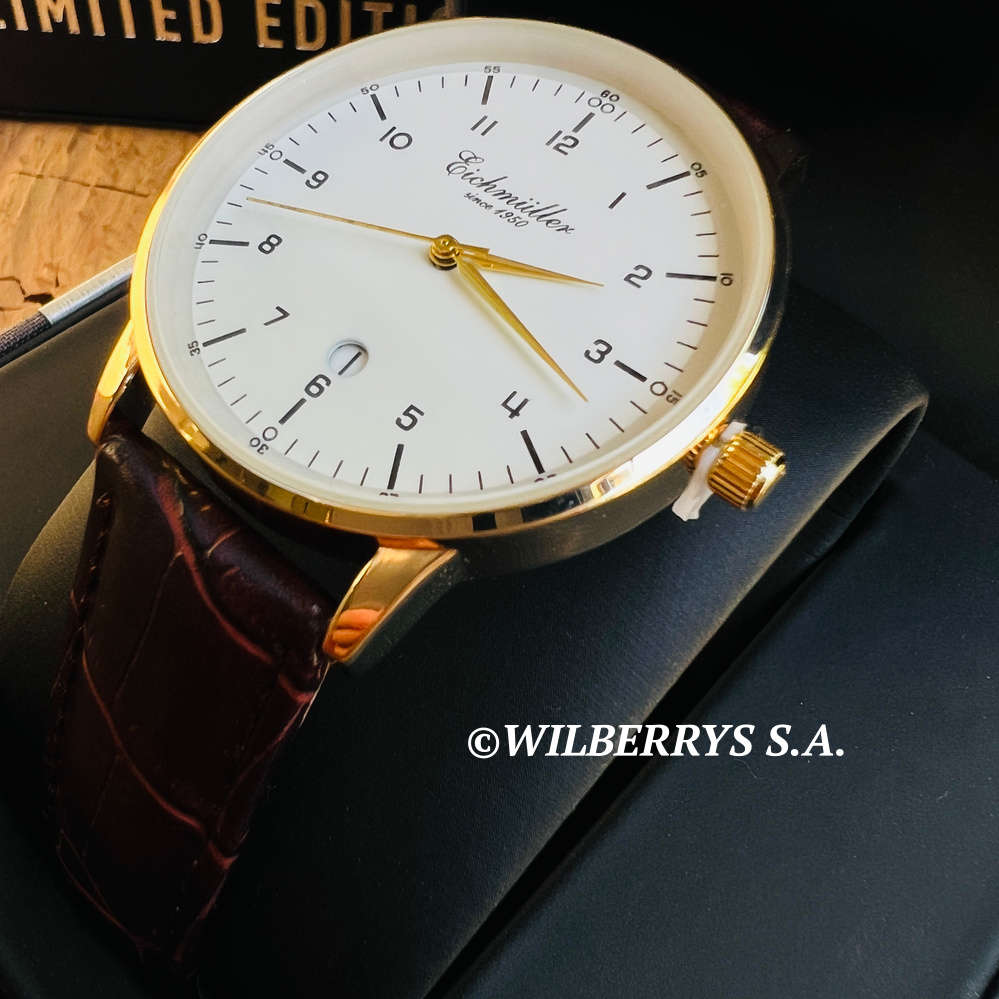 rrp R4,000.00 EICHMULLER GERMANY since 1950 Men`s Classic 40mm Easy Read Watch Genuine Leather Watch