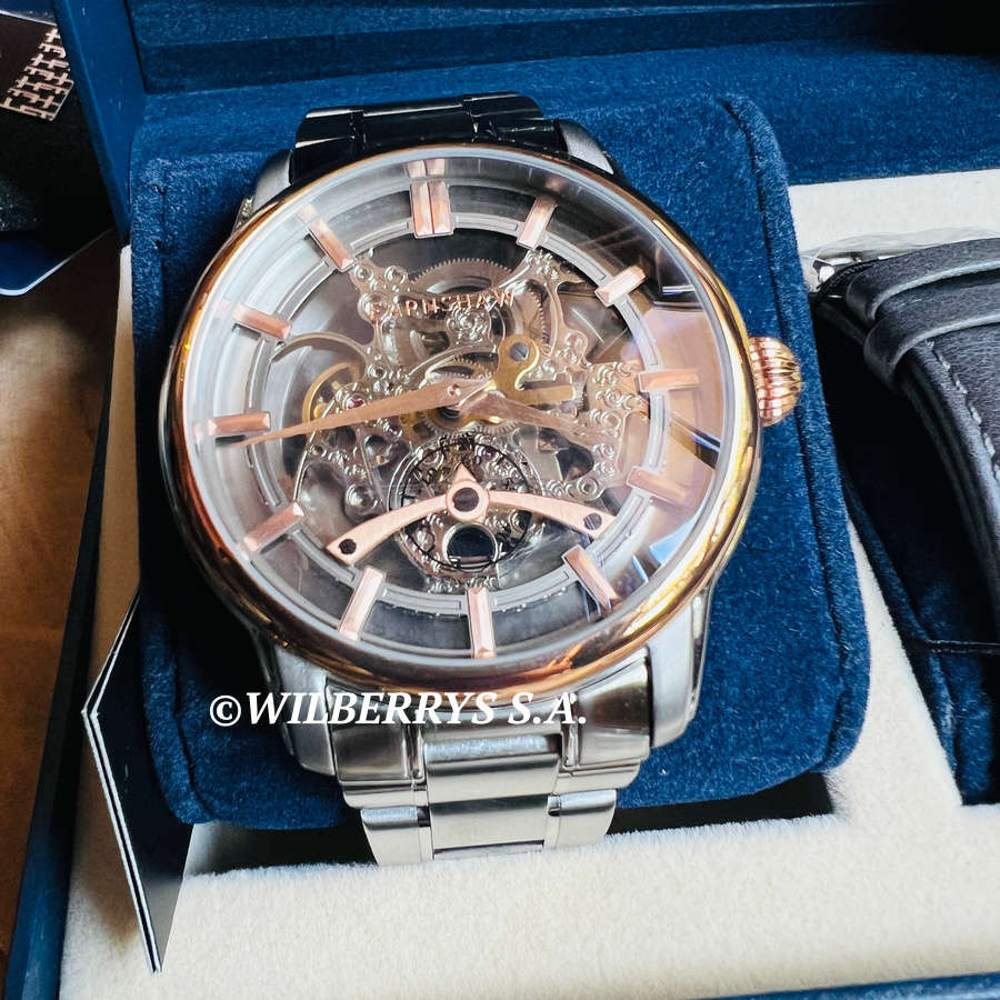 ***must see*** rrp: R11,500.00 THOMAS EARNSHAW BALTIC WHISTON OPEN HEART Silver / Gold Watch