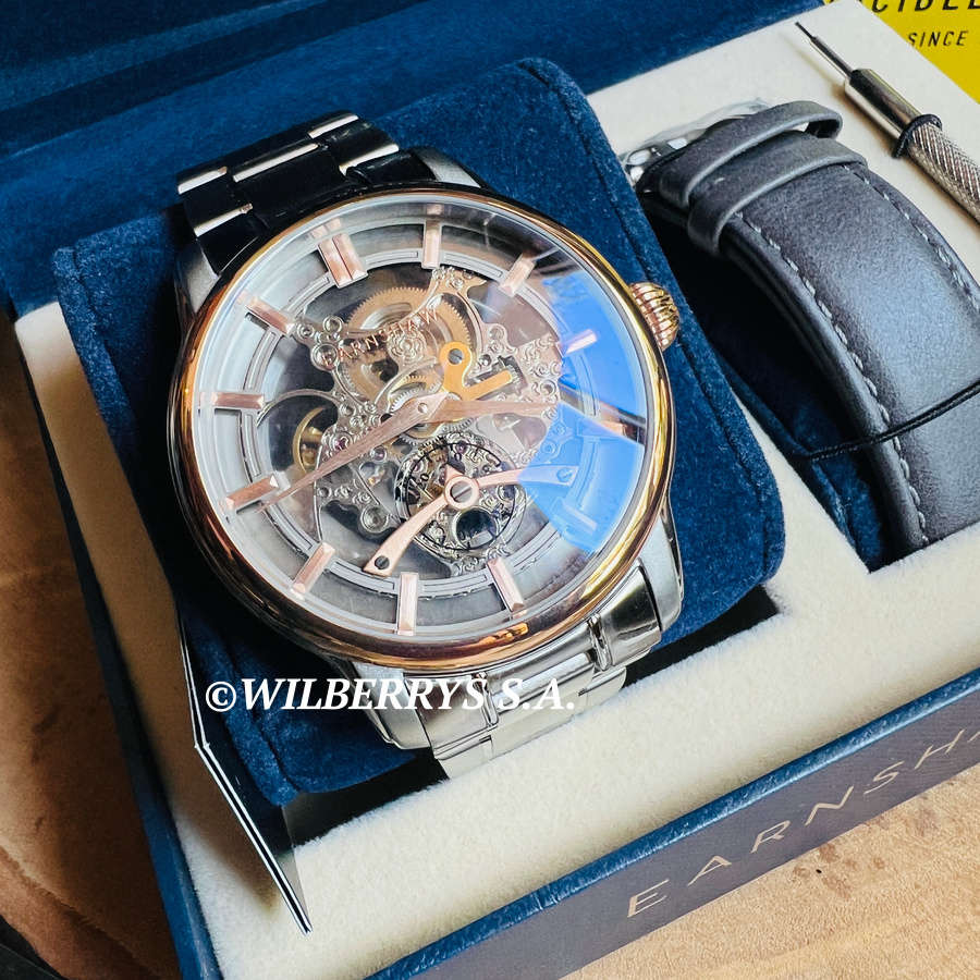 ***must see*** rrp: R11,500.00 THOMAS EARNSHAW BALTIC WHISTON OPEN HEART Silver / Gold Watch