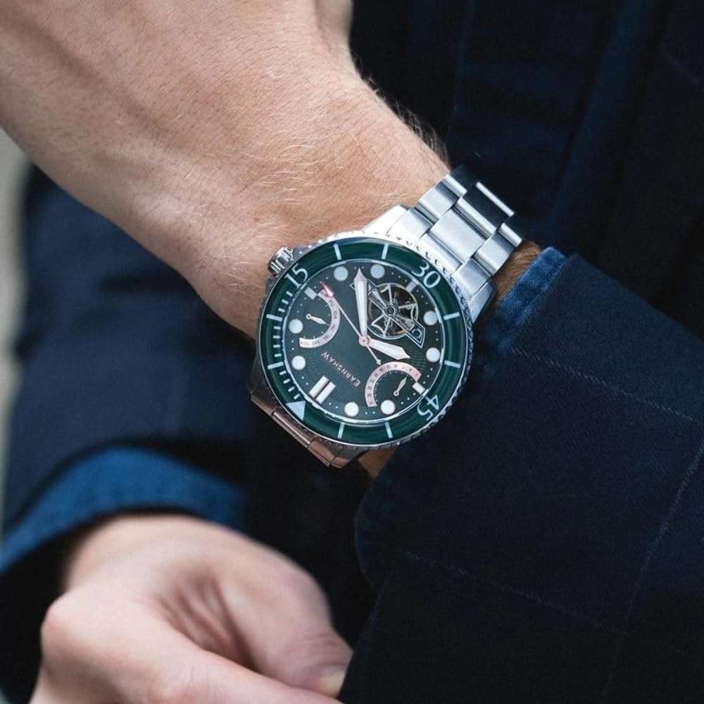 LOOK!! rip: R14,200.00 THOMAS EARNSHAW JERVIS DUAL RETROGRADE CALENDAR AUTOMATIC OPEN HEART Watch