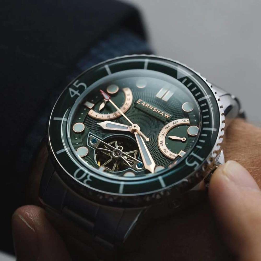 LOOK!! rip: R14,200.00 THOMAS EARNSHAW JERVIS DUAL RETROGRADE CALENDAR AUTOMATIC OPEN HEART Watch