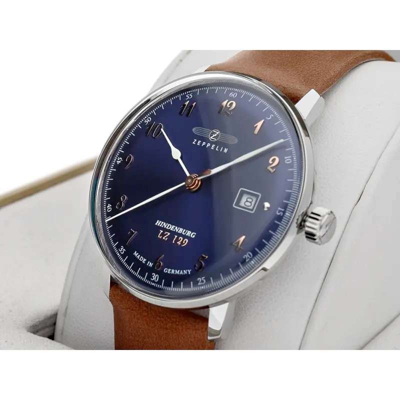 must see!! worth R6,000.00 ZEPPELIN Mens Hindenburg LZ Classic Brown Leather Watch BRAND NEW