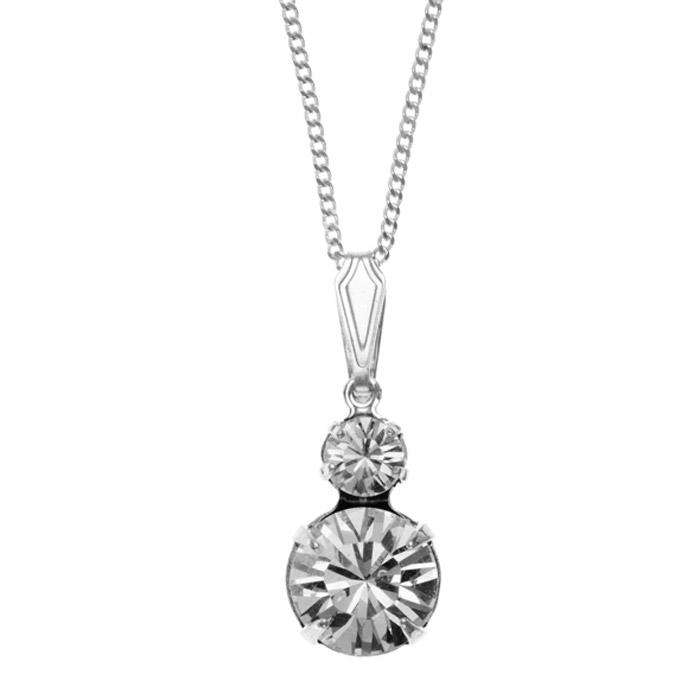 Retail: R2950.00 BRITISH JEWELLERS Duo Sterling Silver Pendant Made with Swarovski Elements® + Chain