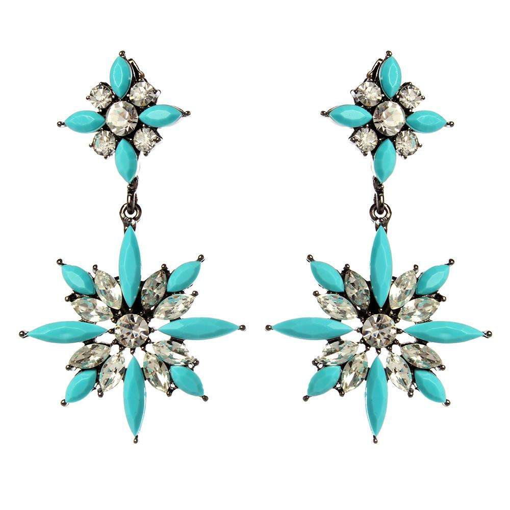 Must see! Retail: R1250.00 AMRITA NEW YORK Princess Joan Earring Turquoise