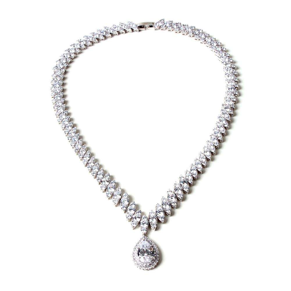 l@@k!! R30 courier! Retail: R5250.00 AMRITA SINGH NEW YORK Josephine Cubic Zirconia Necklace