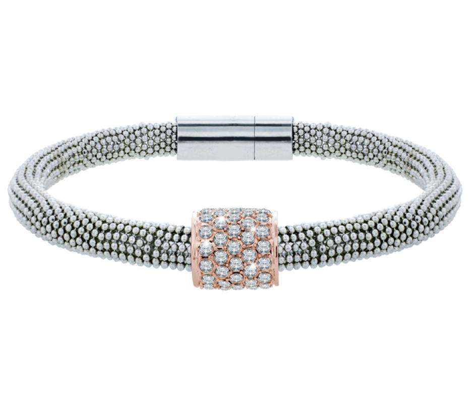 rrp: R1950 LONDON JEWELLERS Galaxy Bracelet with Rose Gold pl Charm, with Crystals from Swarovski®