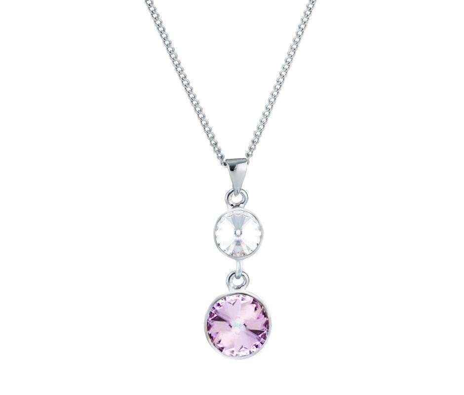 last left!! R2950.00 BRITISH JEWELLERS Allure Pendant in Amethyst, with Crystals from Swarorovski