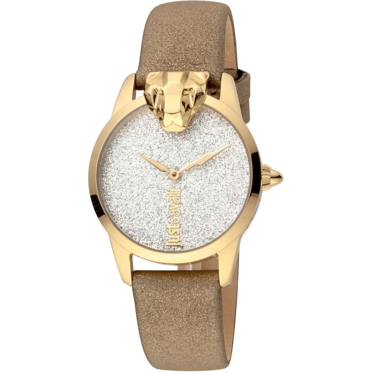 omg!!*** R7,000.00 ROBERO CAVALLI Women`s Cougar Leather Gold/Beige Watch GENUINE