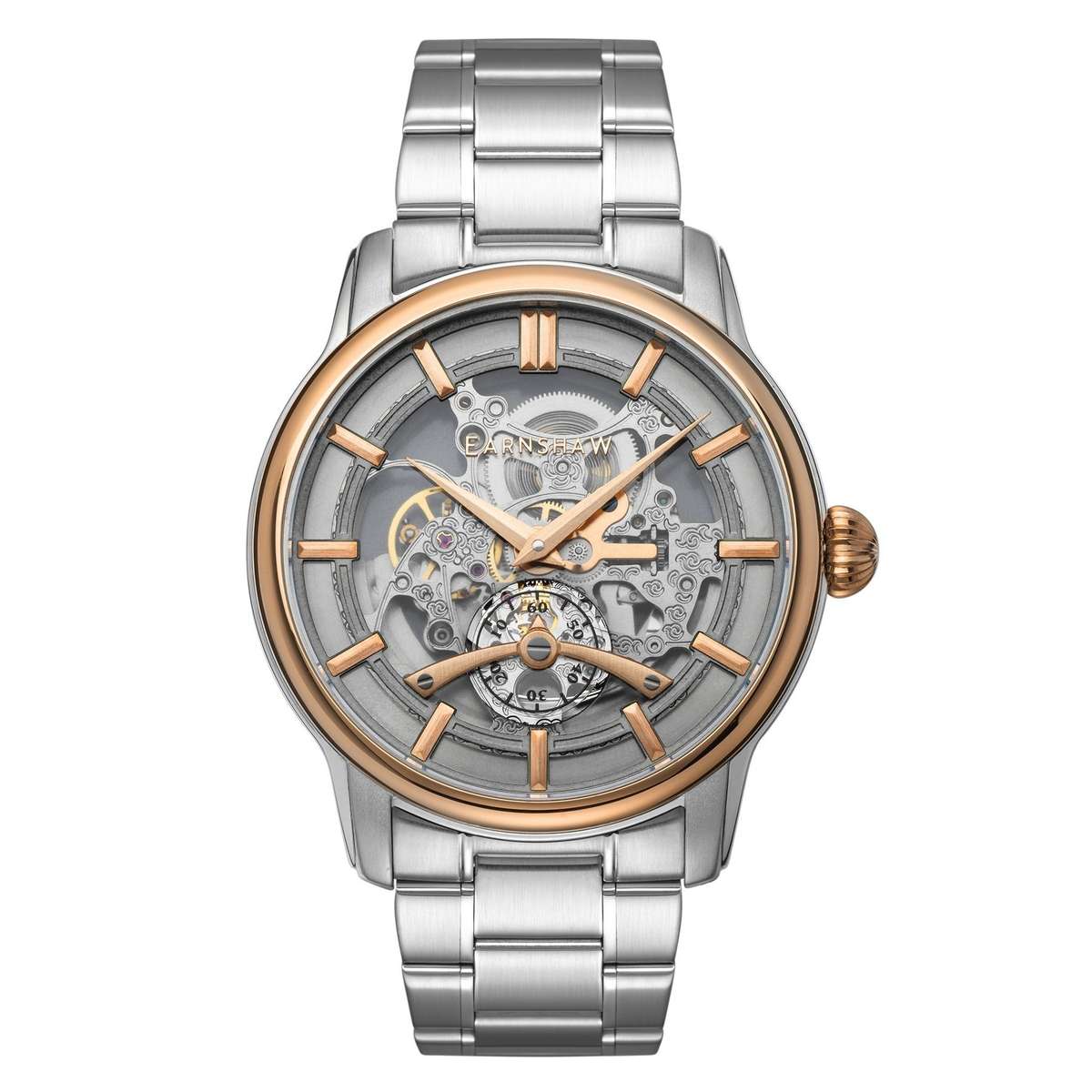 ***must see*** rrp: R11,500.00 THOMAS EARNSHAW BALTIC WHISTON OPEN HEART Silver / Gold Watch
