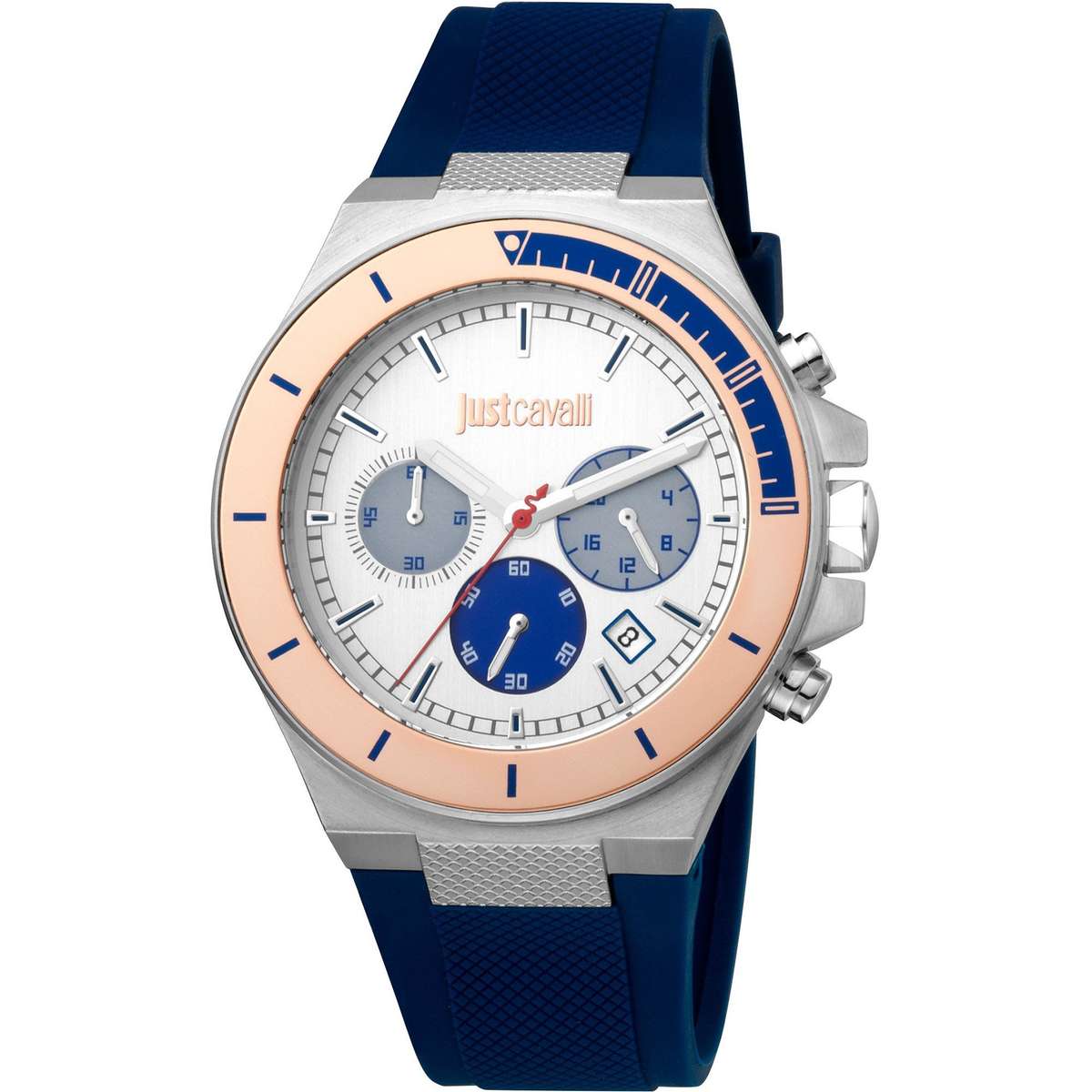 **oh my** R6,000.00 JUST CAVALLI Men` s Athletic Silicone CHRONOGRAPH Blue Watch BRAND NEW