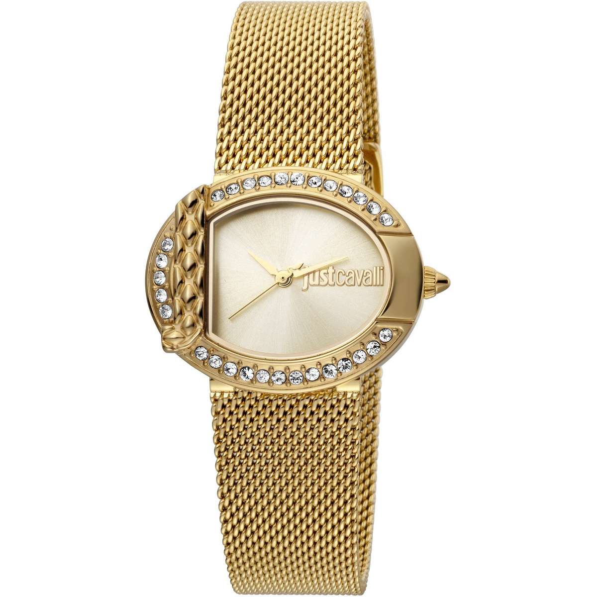 omg!!*** R7,000.00 ROBERO CAVALLI Women`s Jungle Fever Steel Milanese Zirconia Gold Watch GENUINE