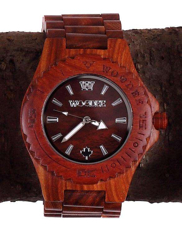 Retail: R2,499.00 WOODEE ® Unisex 40mm Natural Dark Wood WOOF Edition Watch BRAND NEW