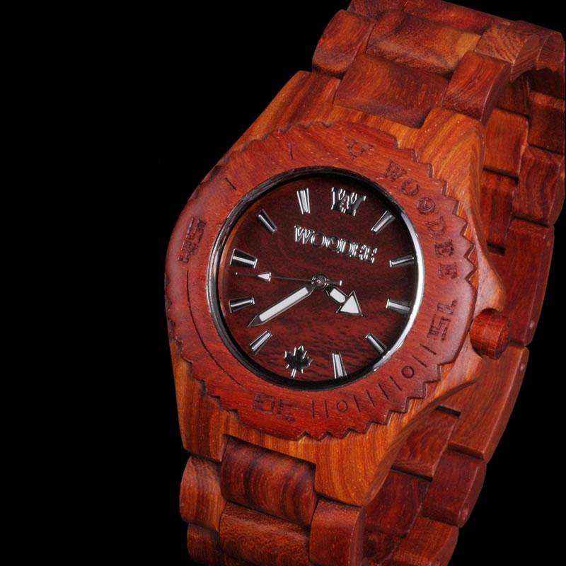 Retail: R2,499.00 WOODEE ® Unisex 40mm Natural Dark Wood WOOF Edition Watch BRAND NEW