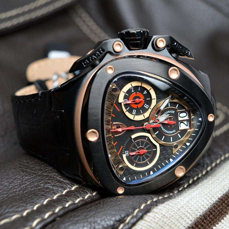 RRP R38,000.00 Tonino Lamborghini Men`s SPYDER 3015 Rose Gold Chrono Watch BRAND NEW 100% GENUINE