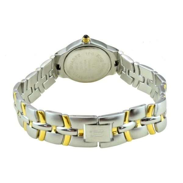 MUST SEE!! Krug Baumen Women`s Regatta 4X Genuine Diamond Black Dial Two Tone Watch BRAND NEW