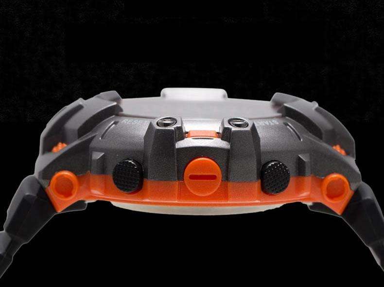 SMAEL Shock Proof Sports Chrono Black/Orange 5ATM WATER RESISTANT **BRAND NEW**