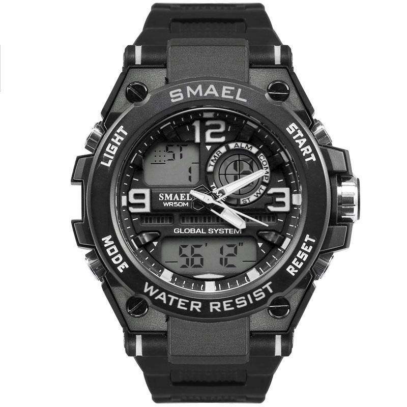 SMAEL Shock Proof Bullseye Military Black Watch 5ATM WATER RESISTANT **BRAND NEW**