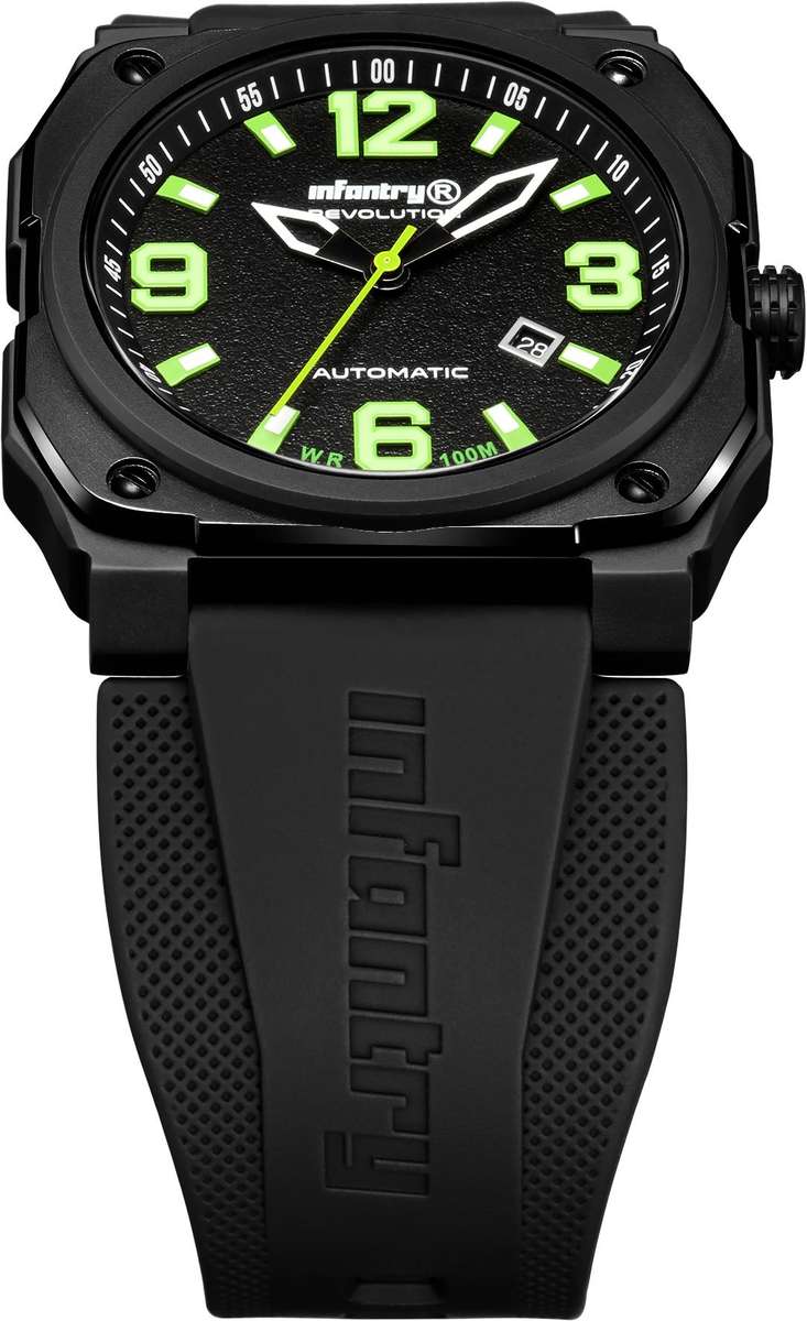 INFANTRY MENS REVO AUTOMATIC GHOST LAMBO GREEN INR-X1-AT Watch