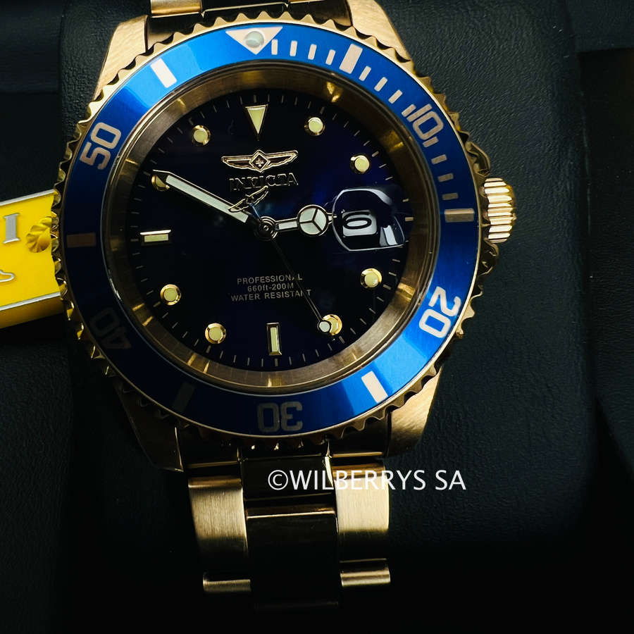 LOOK!! rrp R6,999.00 INVICTA® Mens SEA URCHIN 41mm Full Gold pl Watch BRAND NEW