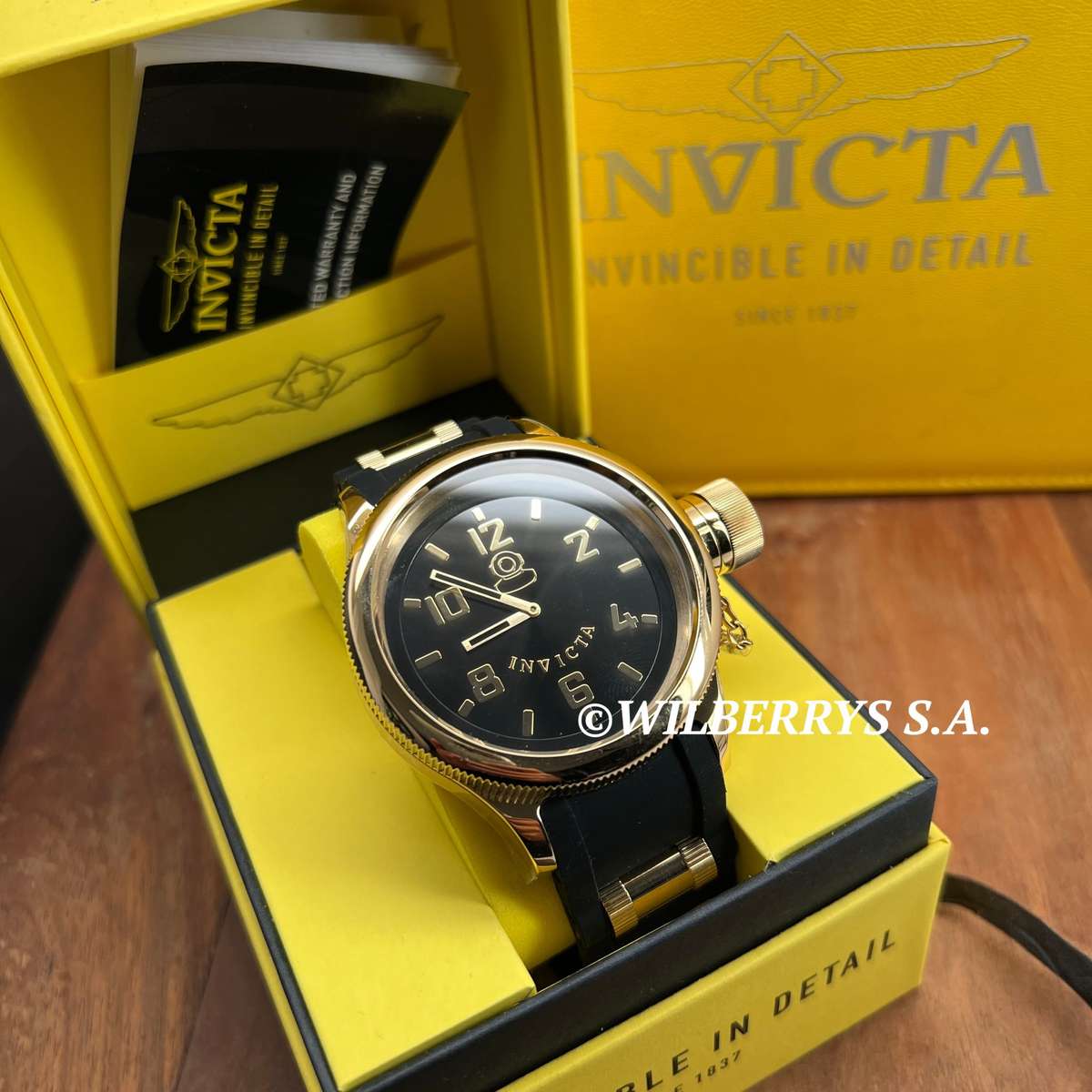 Retail: R8,999.00 INVICTA Men`s Russian Diver 51.5mm Gold/Black BRAND NEW
