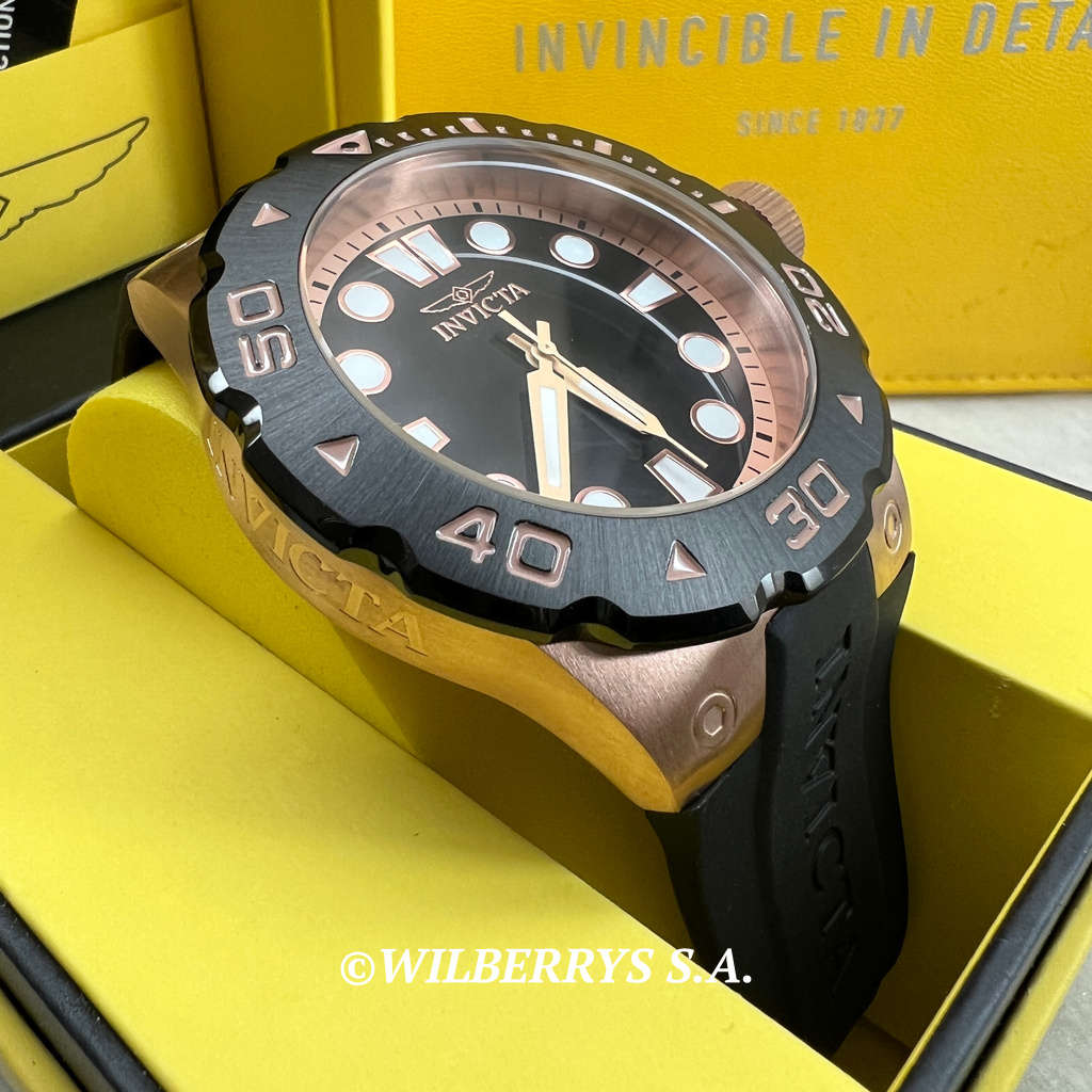 wow!! R5,999.00 INVICTA Men`s 51mm Pro Diver Chunky Rose Gold/Black Silicone 200m Watch BRAND NEW