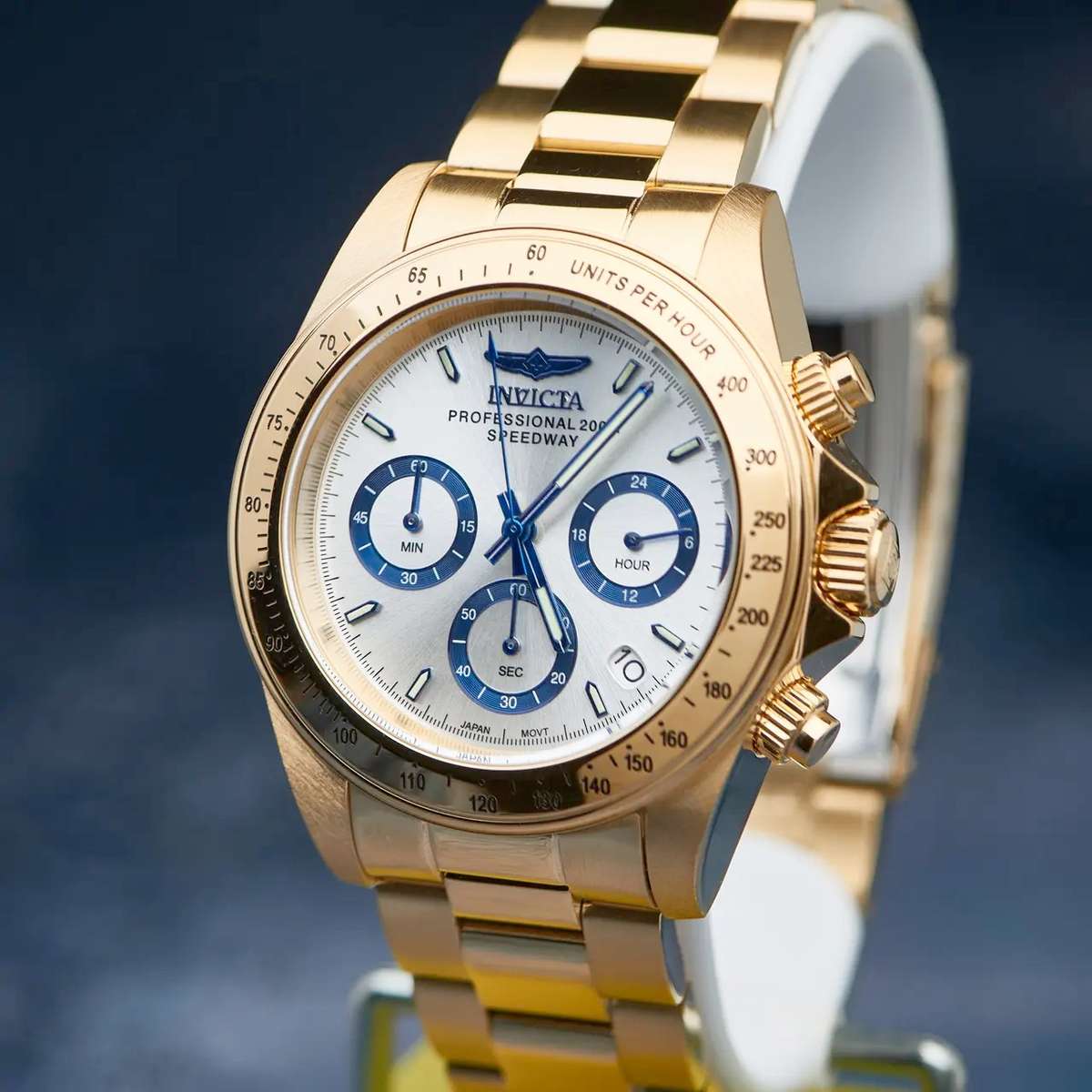 look!! rrp R7,425.00 INVICTA Mens SPEEDWAY GOLD OYSTER BRACELET Chronograph Watch BRAND NEW