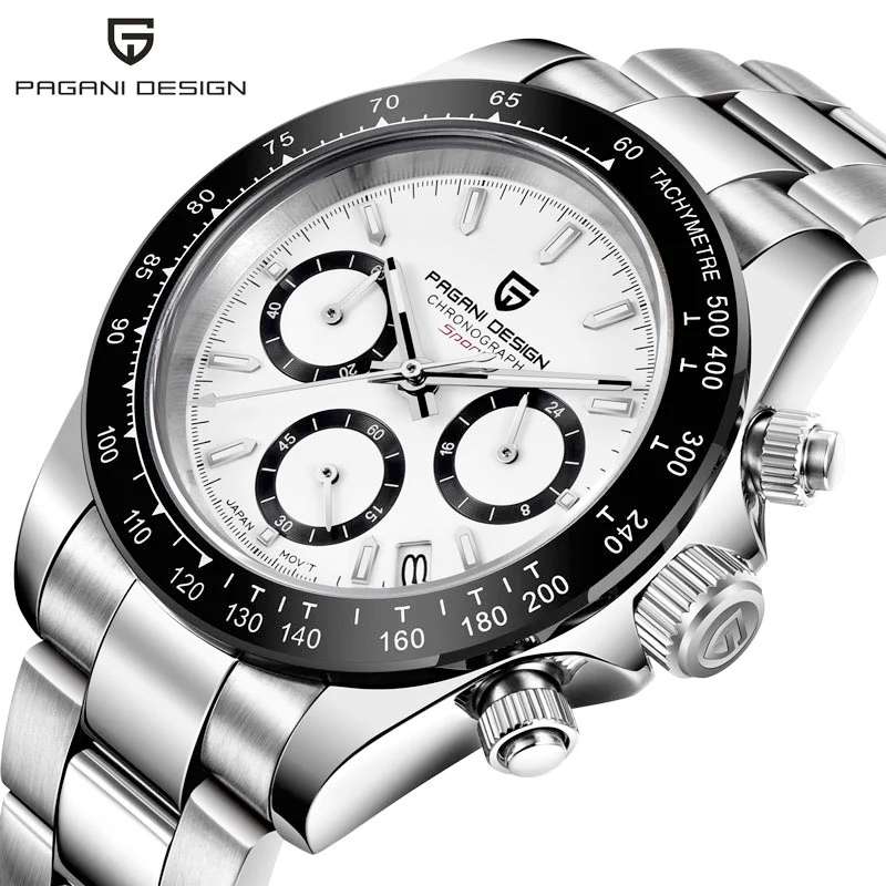 must L@@K!! Retail: R6,500.00 PAGANI DESIGN Daytona Two Tone Chronograph Men`s 100M Watch NEW!!