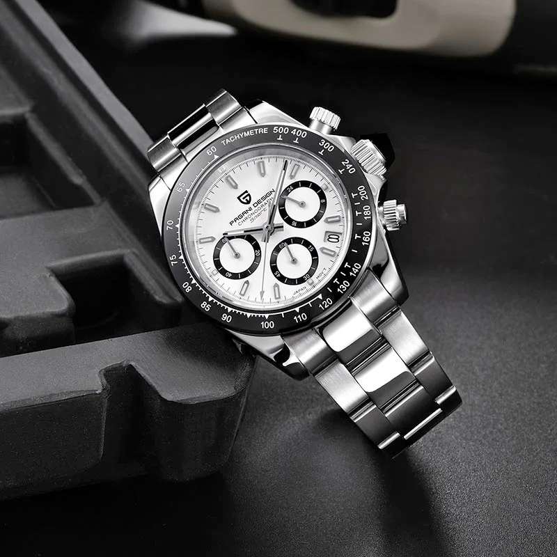 must L@@K!! Retail: R6,500.00 PAGANI DESIGN Daytona Two Tone Chronograph Men`s 100M Watch NEW!!