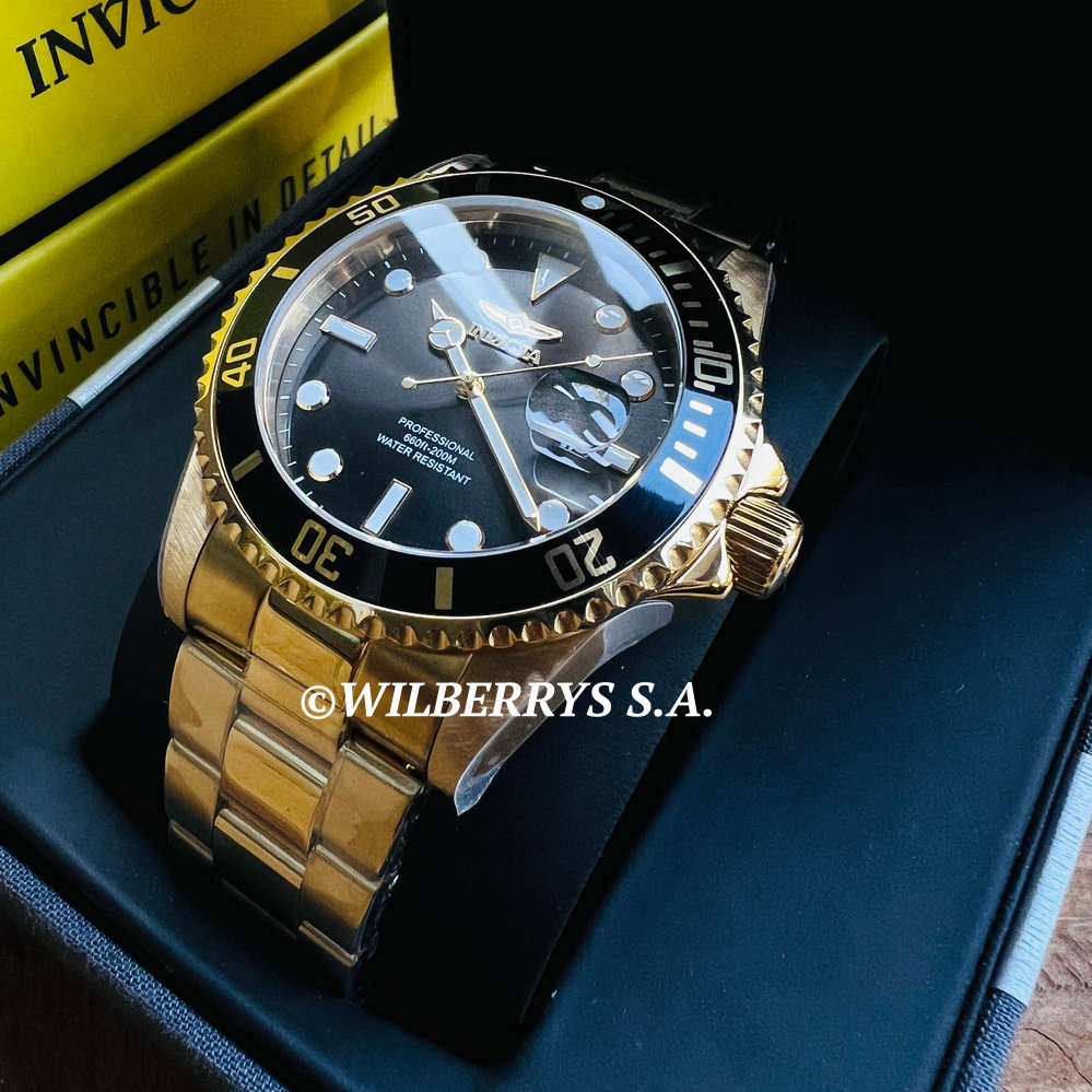 Retail: R6,999.00 INVICTA® Men`s SEA URCHIN 42mm Full Gold pl THICK HEAVY Watch BRAND NEW