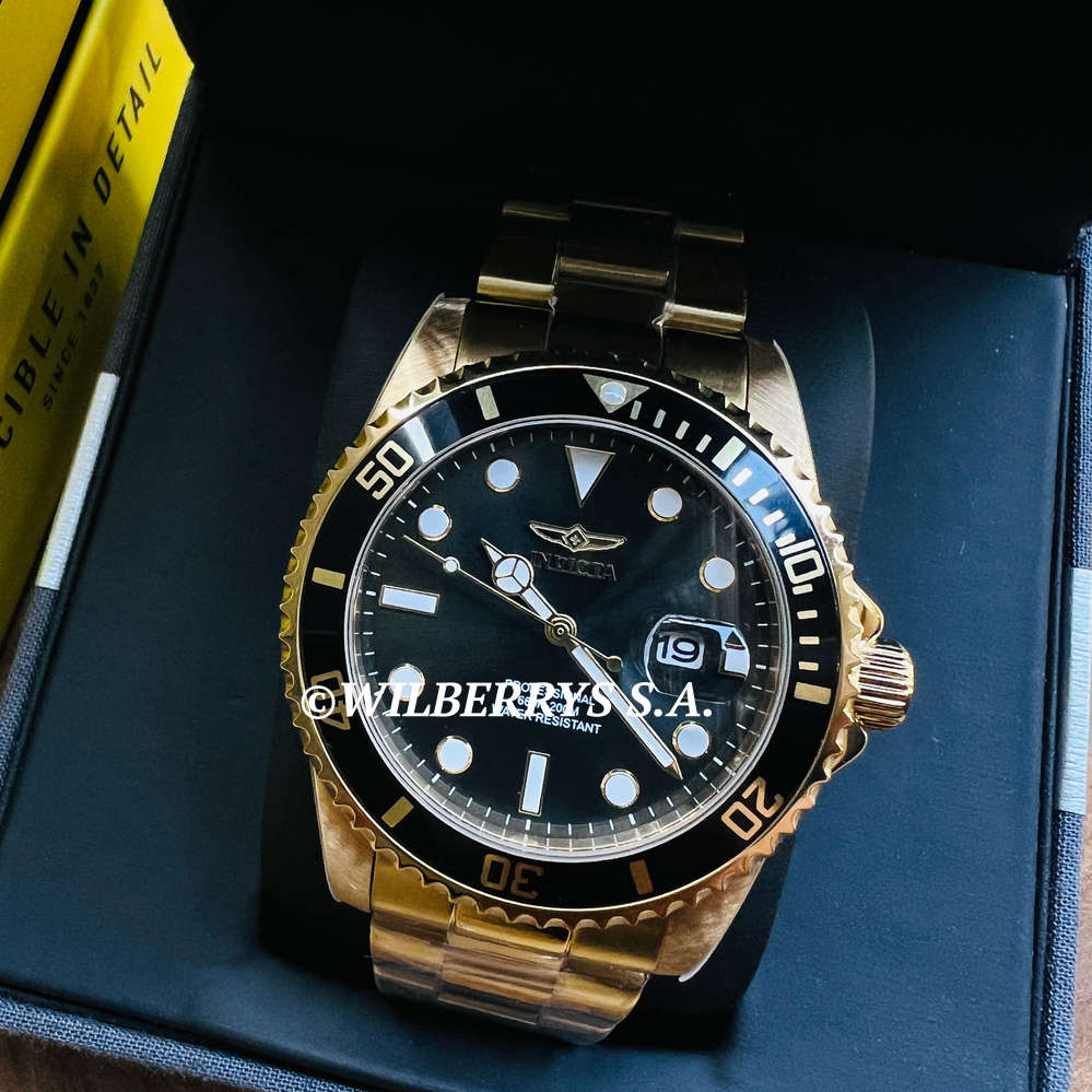 Retail: R6,999.00 INVICTA® Men`s SEA URCHIN 42mm Full Gold pl THICK HEAVY Watch BRAND NEW