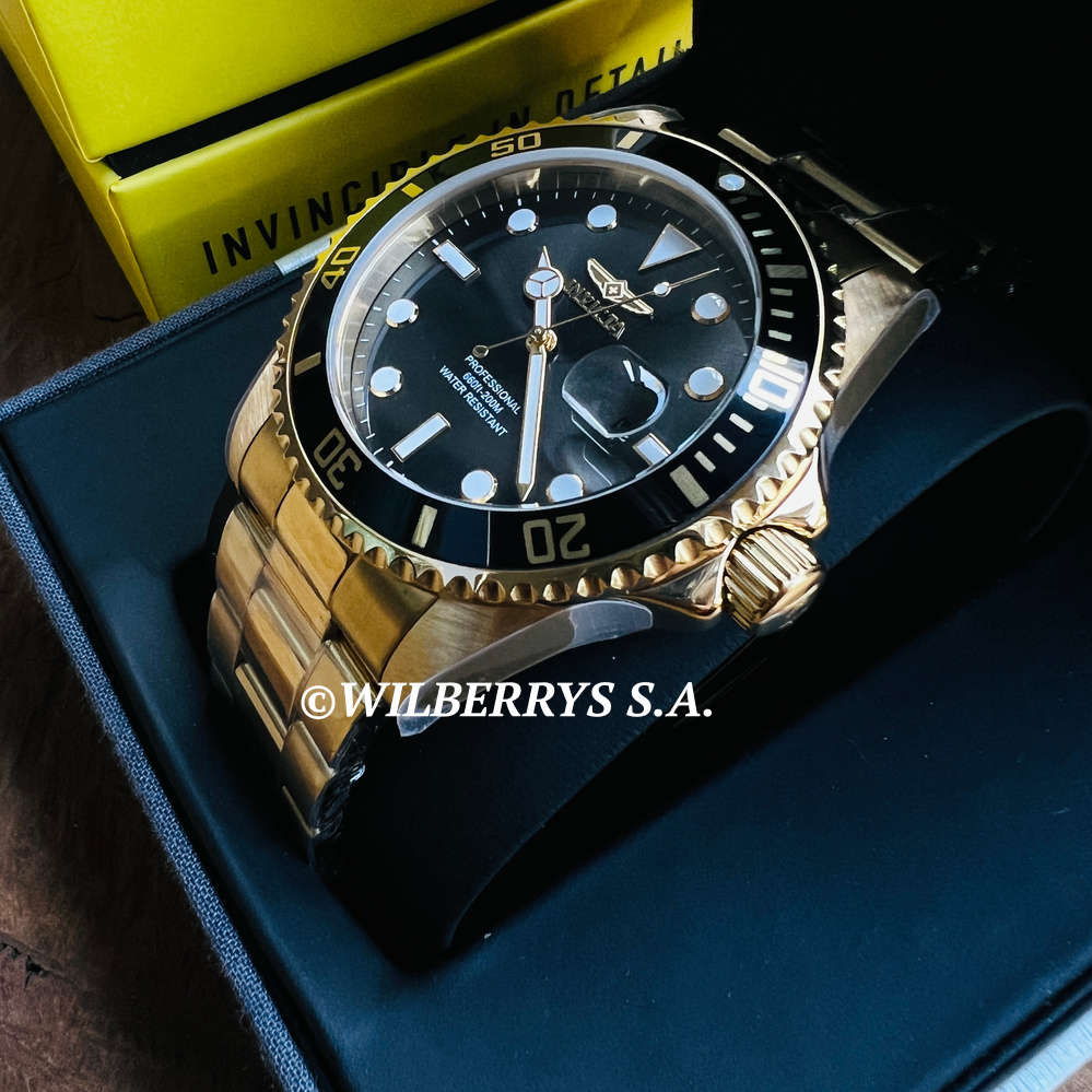 Retail: R6,999.00 INVICTA® Men`s SEA URCHIN 42mm Full Gold pl THICK HEAVY Watch BRAND NEW