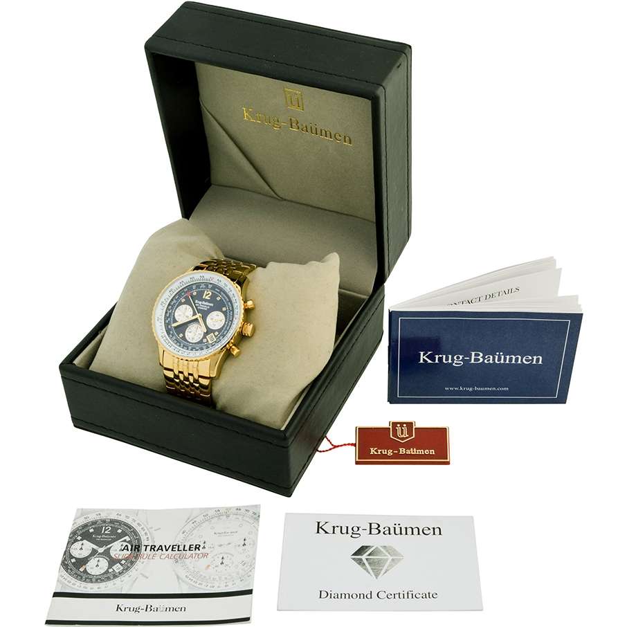 must l@@k! Krug Baumen LADIES Regatta Genuine Diamond White Dial Two Tone Watch BRAND NEW