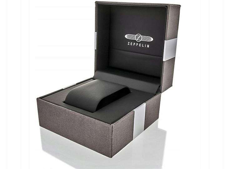 wow rrp R8,000.00 ZEPPELIN Germany Women`s Grace SWAROVSKI Tufted Milanese Anthracite Date Watch