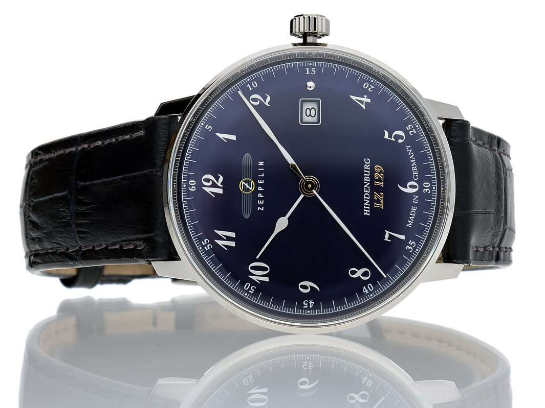 rare!! Retail: R6,000.00 ZEPPELIN Germany Men`s Classic Oceanic Flight Blue LZ129 Hindenburg Watch