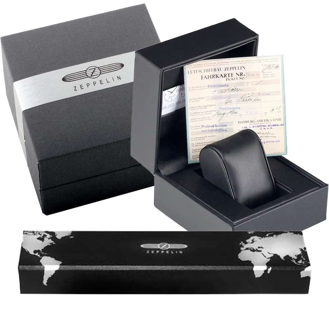 rare!! Retail: R6,000.00 ZEPPELIN Germany Men`s Classic Oceanic Flight Blue LZ129 Hindenburg Watch