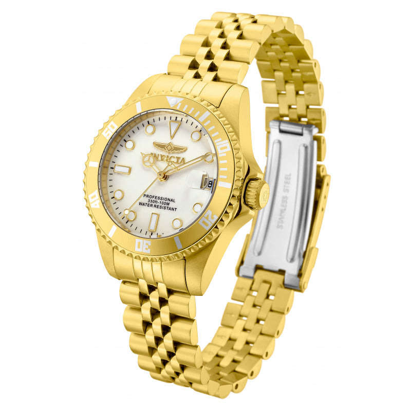 **beautiful** R5,999.00 INVICTA Women`s Pro Diver Lady 34mm 100m Jubilee Gold Tone Watch NEW