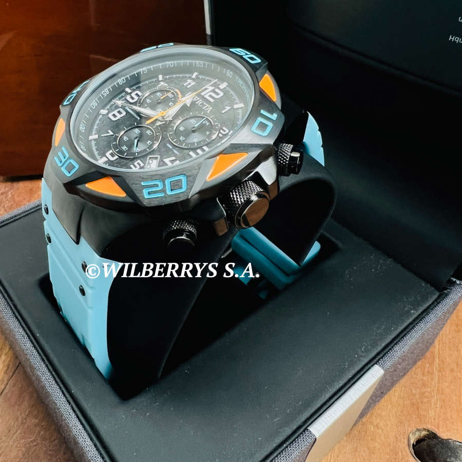 incredible!! Retail: R8,999.00 INVICTA Men`s CARBON DIAL COALITION X-FORCE BLUE ORANGE BLACK CHRONEW