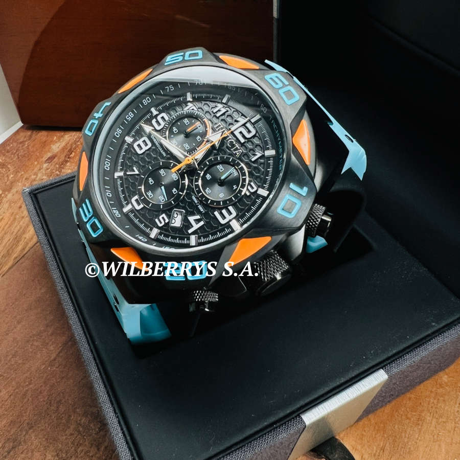 incredible!! Retail: R8,999.00 INVICTA Men`s CARBON DIAL COALITION X-FORCE BLUE ORANGE BLACK CHRONEW
