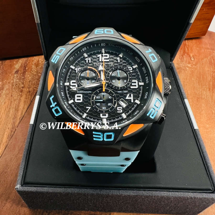 incredible!! Retail: R8,999.00 INVICTA Men`s CARBON DIAL COALITION X-FORCE BLUE ORANGE BLACK CHRONEW