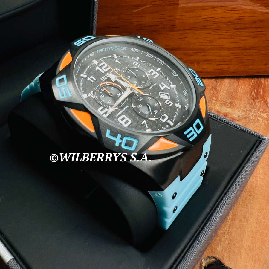 incredible!! Retail: R8,999.00 INVICTA Men`s CARBON DIAL COALITION X-FORCE BLUE ORANGE BLACK CHRONEW